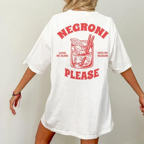 Women Negroni Vintage Streetwear Graphic T-shirt